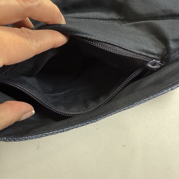 La Bellum Hillary Scott Jute Fringe Beaded Boho Envelope Crossbody Purse Bag Blu - Picture 8 of 11